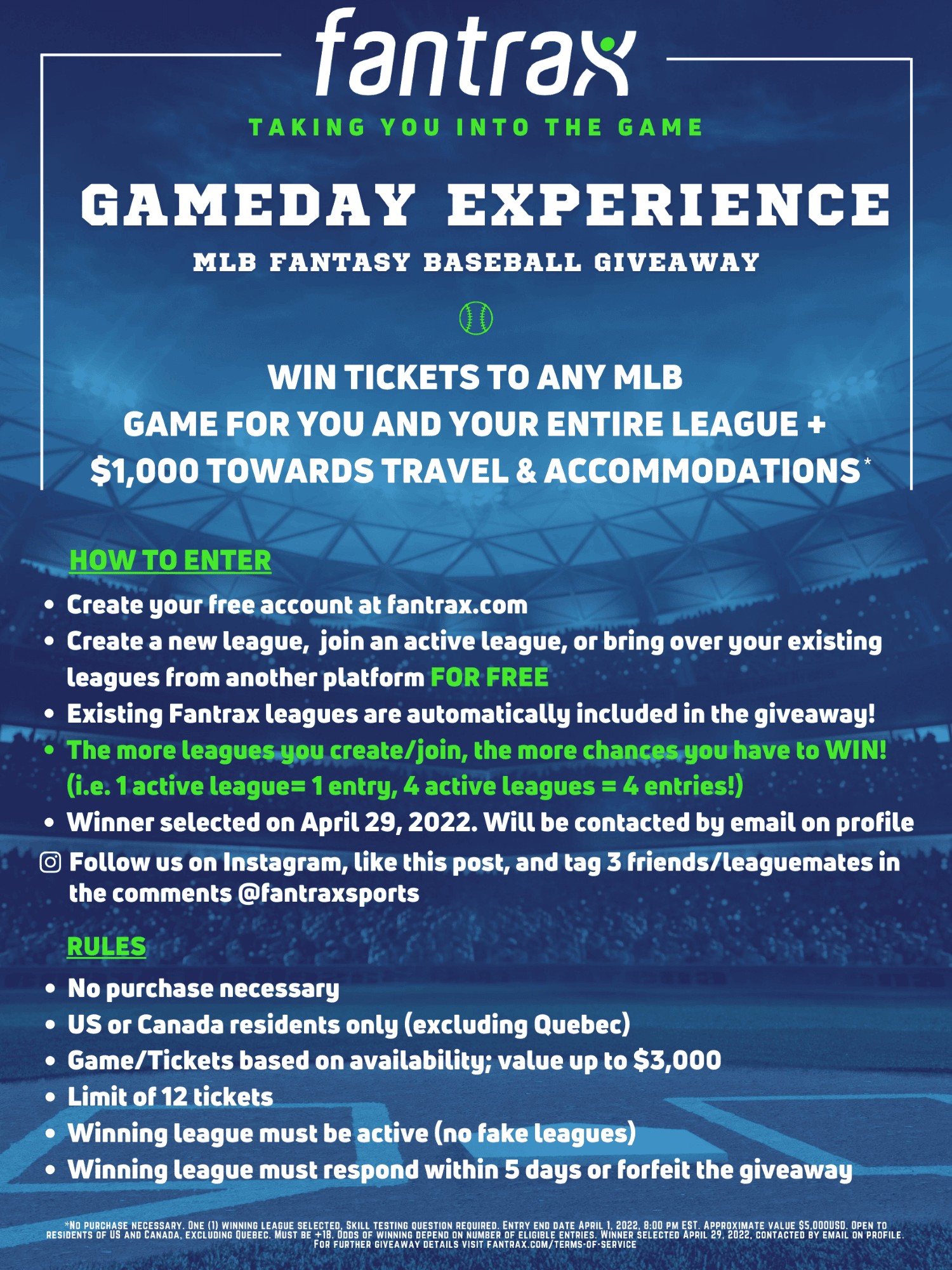 2022 FANTRAX baseball giveaway