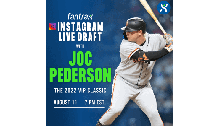 Joc Pederson Drafts His Team on Fantrax Joc Pederson Draft