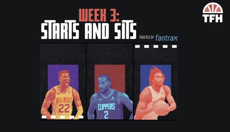 2022-23 Fantasy Basketball: Week 3 Starts and Sits Fantasy Basketball Week 3 Starts & Sits
