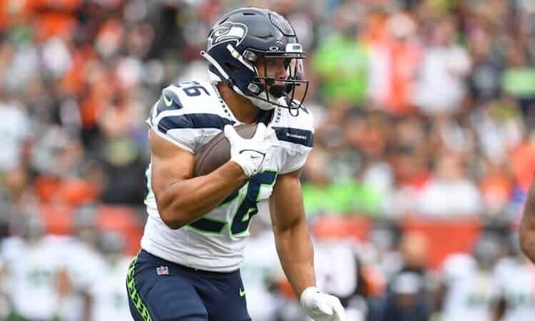 Zach Charbonnet 2024 fantasy football week 17 nfl dfs picks