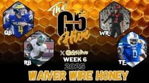 College Fantasy Football: G5 Waiver Wire Finds College Fantasy Football: G5 Waiver Wire Finds