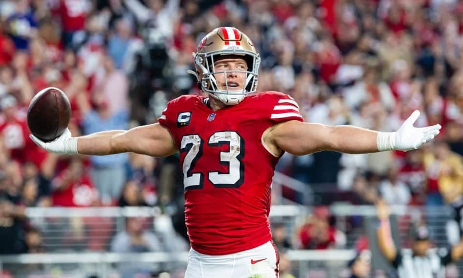 Christian McCaffrey Fanduel NFL Player Props wild card weekend
